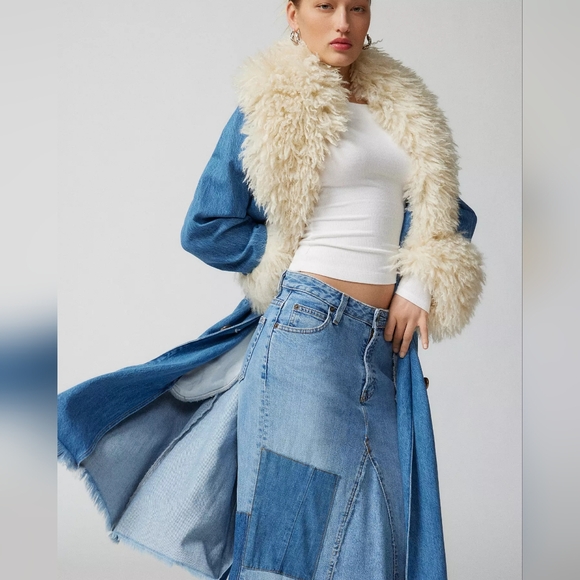 New BlankNYC  course denim jacket coat in blue - Picture 10 of 14